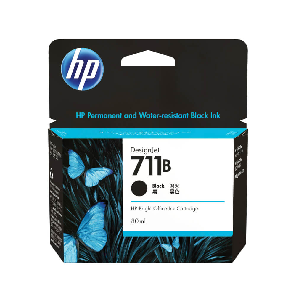 HP-711B-80-ml-Black-Ink-Cartridge HP 711B 80-ml Black DesignJet Ink Cartridge - Image 1