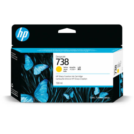 HP 738 130-ml Yellow DesignJet Ink Cartridge