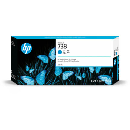 HP 738 300-ml Cyan DesignJet Ink Cartridge