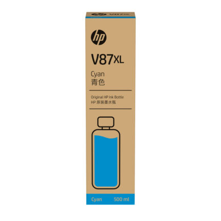 HP V87XL 500-ml Cyan Bottled Ink Cartridge