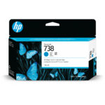 HP 738 130-ml Cyan DesignJet Ink Cartridge